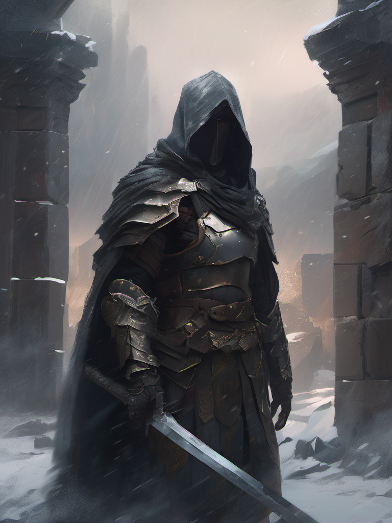 AI generated: Stable Diffusion prompt: A half body portrait of brutal warrior in armor, ... (Stable Diffusion - Character Design)