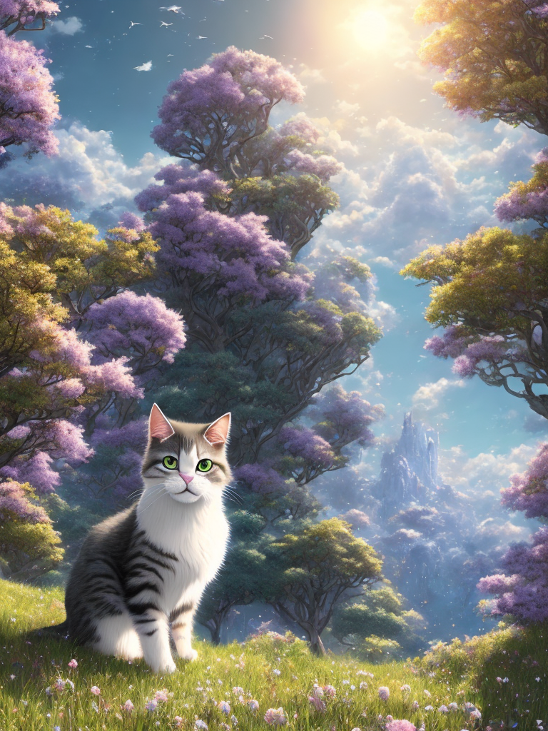 Openjourney prompt: poster of cat| animal| standing alone on hill| cen... - Openjourney