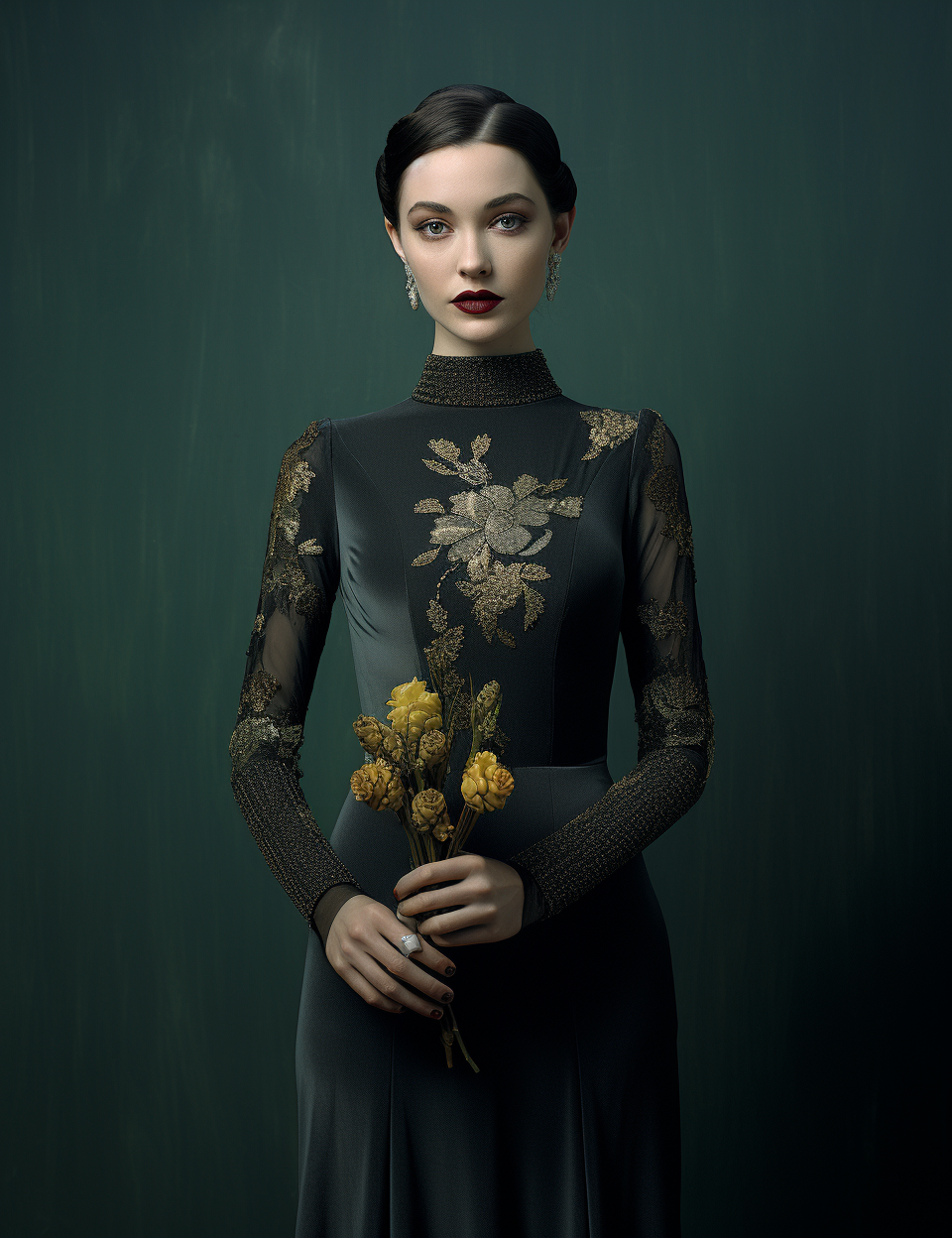 AI generated: Midjourney prompt: vintage fashion photography, woman wearing an bl... (Midjourney - Portraits)
