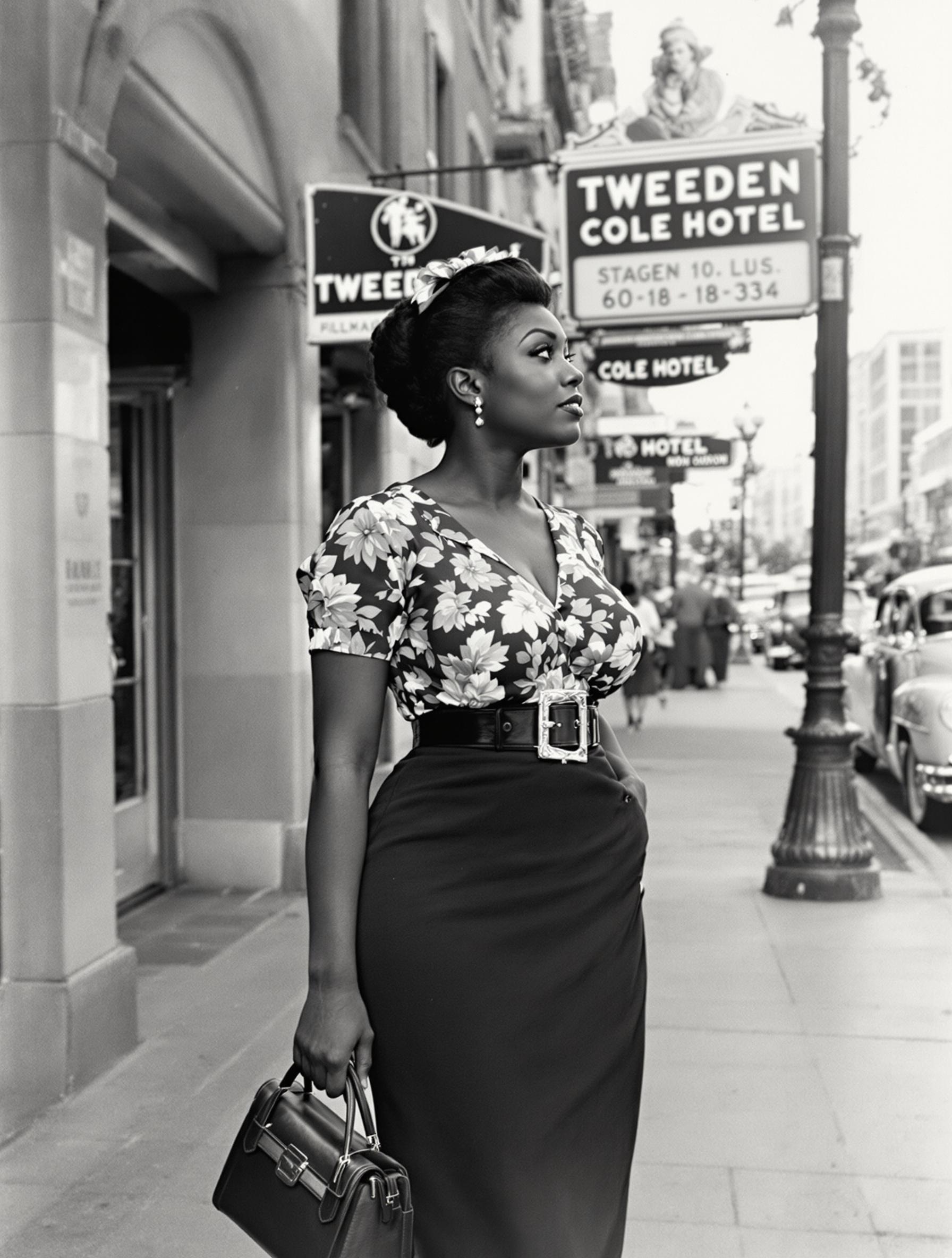 صورة مولدة بالذكاء الاصطناعي: FLUX prompt: a vintage black and white 1930s photo of an Africa... (نموذج FLUX - صور شخصية)