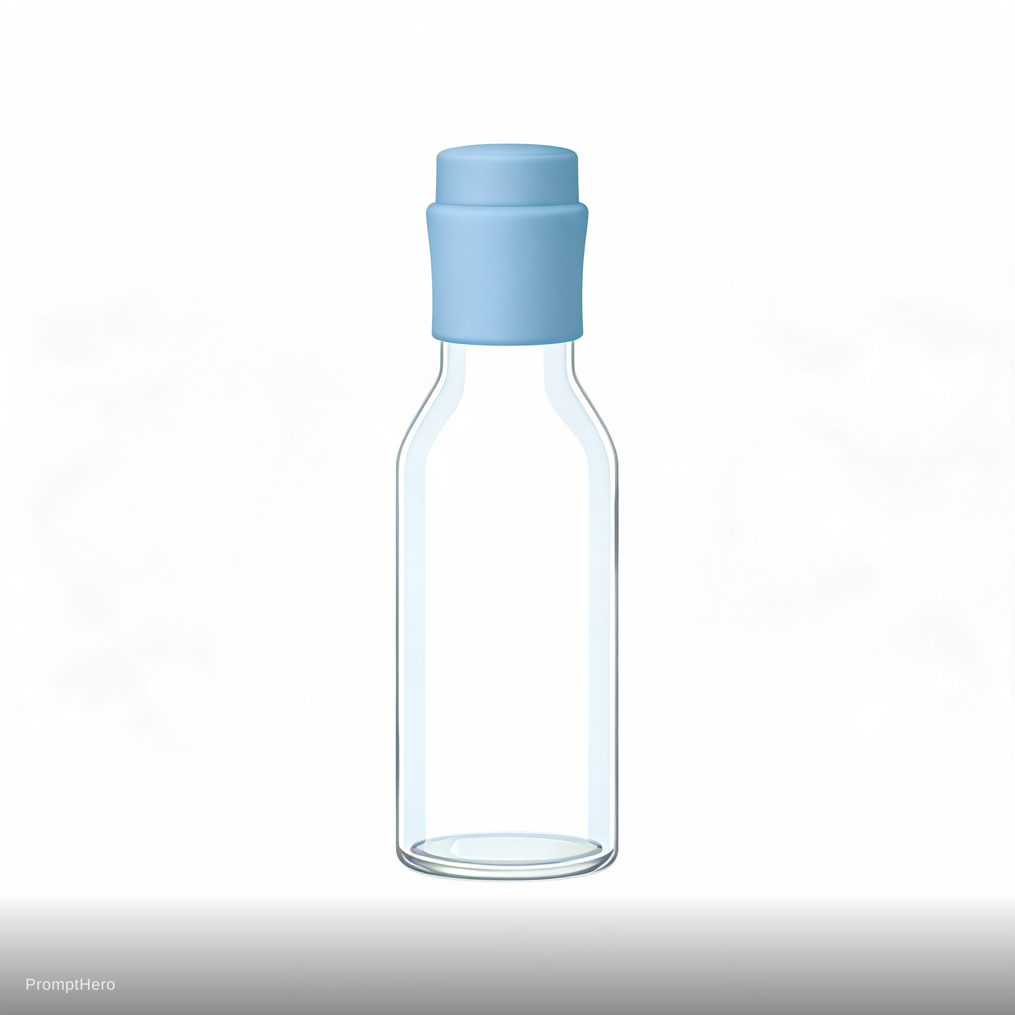 صورة مولدة بالذكاء الاصطناعي: Seedream 5 prompt: “izizi” glass bottle with silicone cover (نموذج Seedream 5 - فن مفاهيمي)