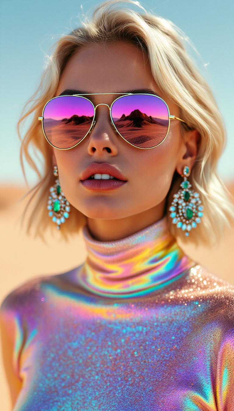 AI generated: FLUX prompt: A woman, likely in her 20s, with light skin and a ... (FLUX - Portraits)