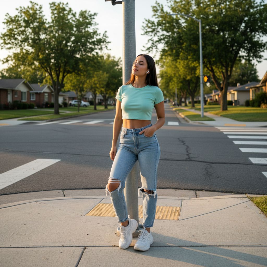 Nano Banana prompt: 22 year old 5 foot 7 spanish girl, standing on the... - Nano Banana