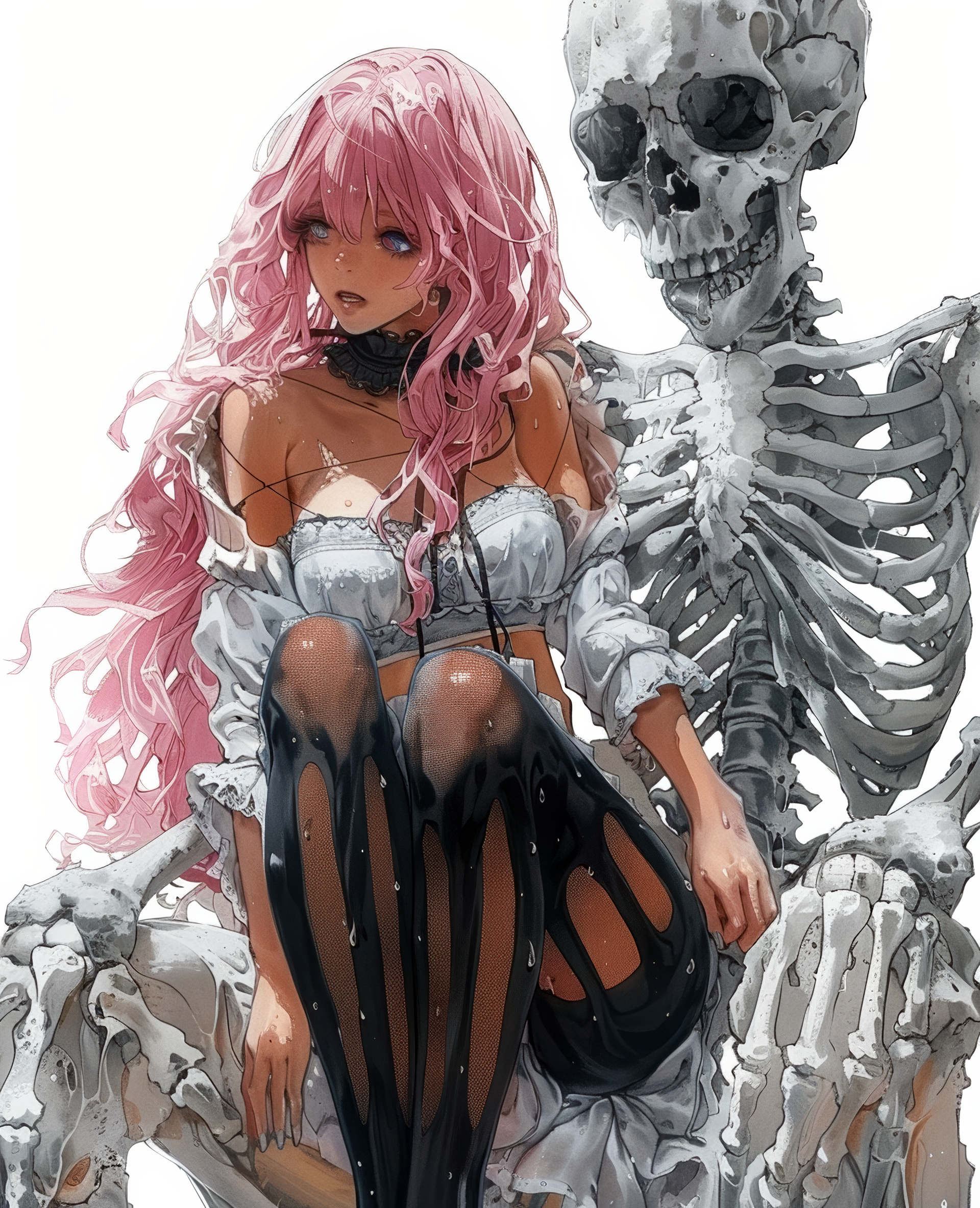 AI generated: Skeletal bro (Midjourney - Anime)