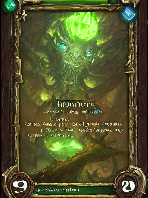 Stable Diffusion prompt: green nature card game decorativ...