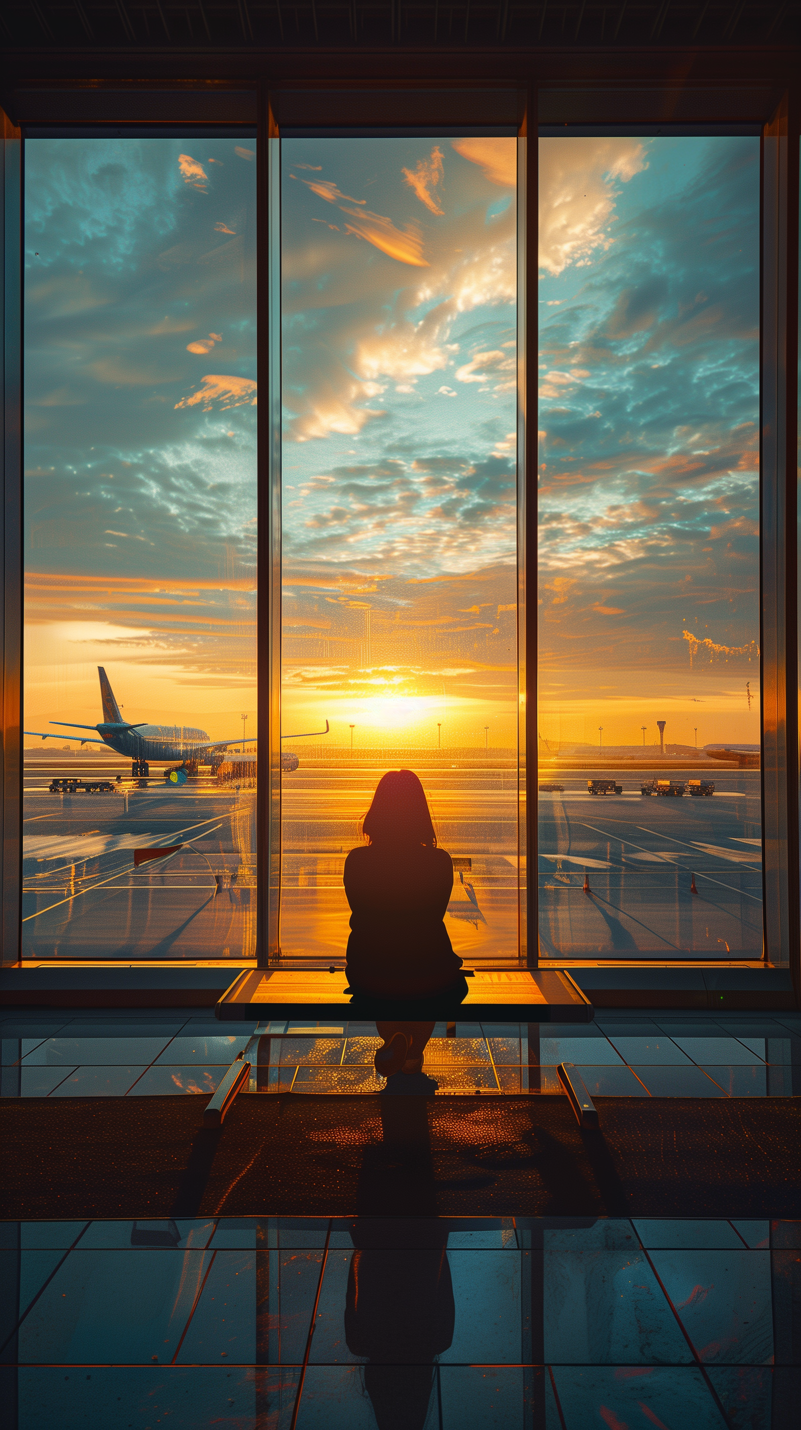 AI generated: Midjourney prompt: serene moment during golden hour, focusing on a so... (Midjourney - Photography)