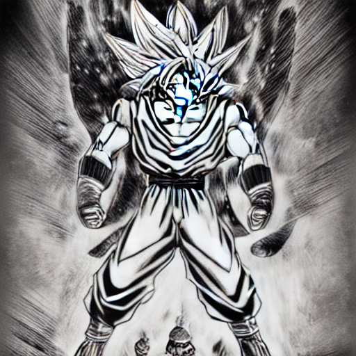 Stable Diffusion prompt: "" Goku " from "dragonball super...
