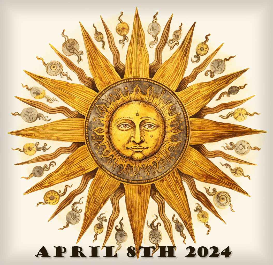 AI generated: Midjourney prompt: a medieval engraving of the sun, the rays form an ... (Midjourney - Character Design)