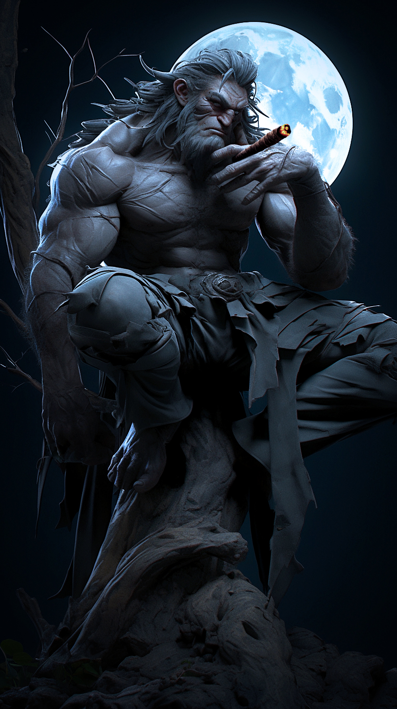 AI generated: Philippine Creatures: Kapre (Midjourney - Concept Art)