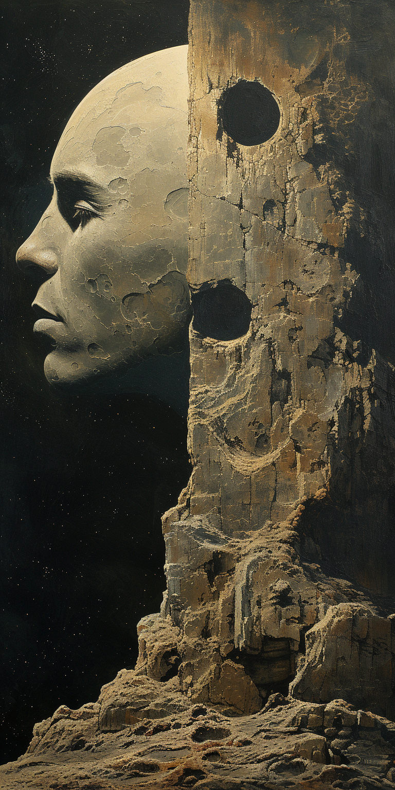 صورة مولدة بالذكاء الاصطناعي: Midjourney prompt: surrealism simplicity --ar 1:2 --stylize 750 --v 6 (نموذج Midjourney - فن مفاهيمي)