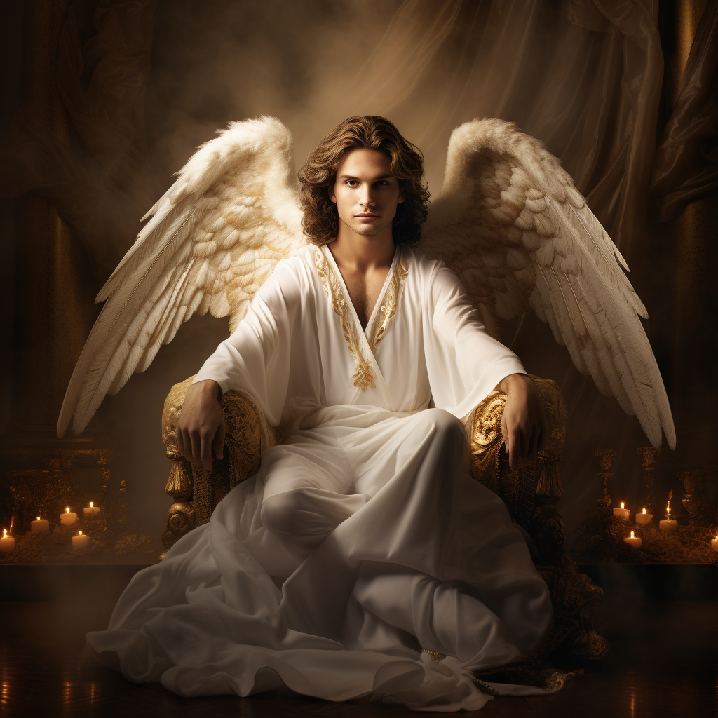 AI generated: Midjourney prompt: photo of Angel Gabriel, an exquisite portrait of A... (Midjourney - Portraits)