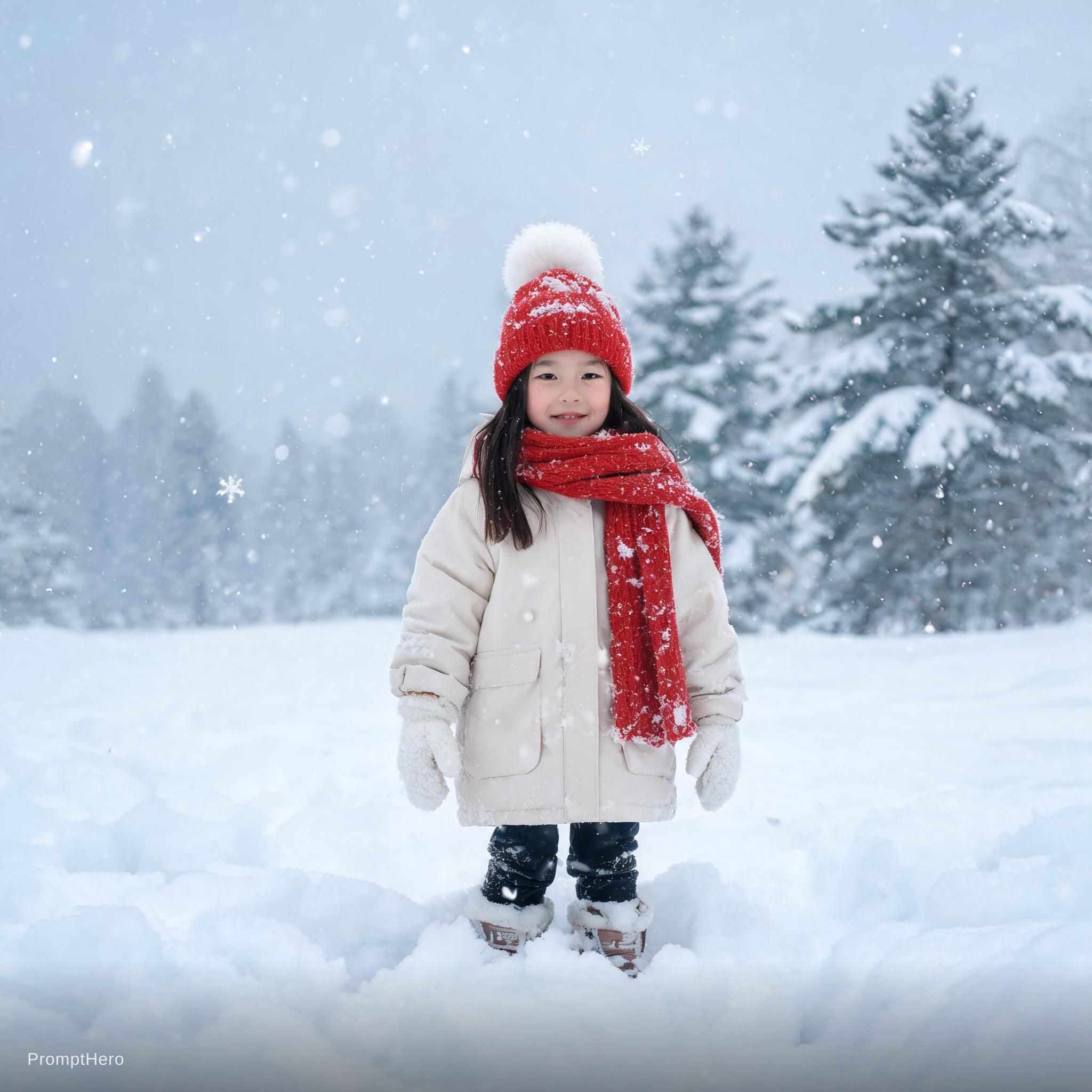 AI generated: Seedream 5 prompt: girl standing In the snow (Seedream 5 - Portraits)