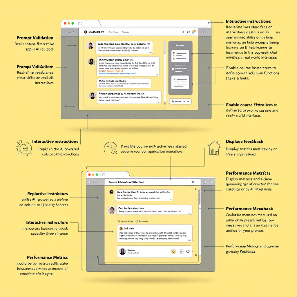 FLUX prompt: A desktop wireframes of an interface on an ed tech...