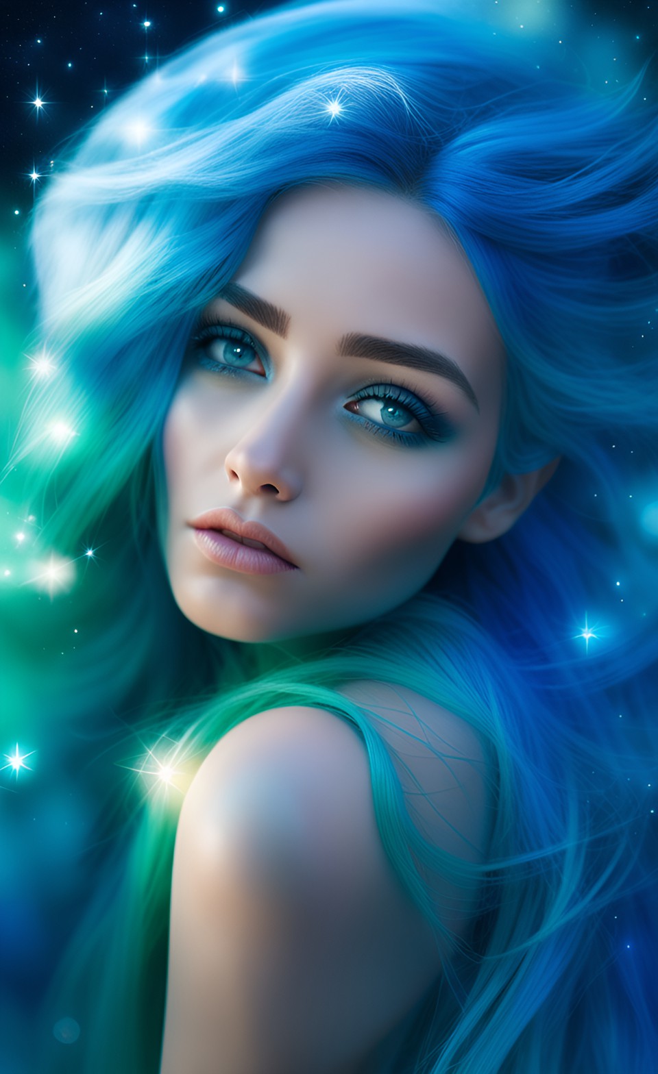AI generated: "Nyx Goddess" (Stable Diffusion - Photography)