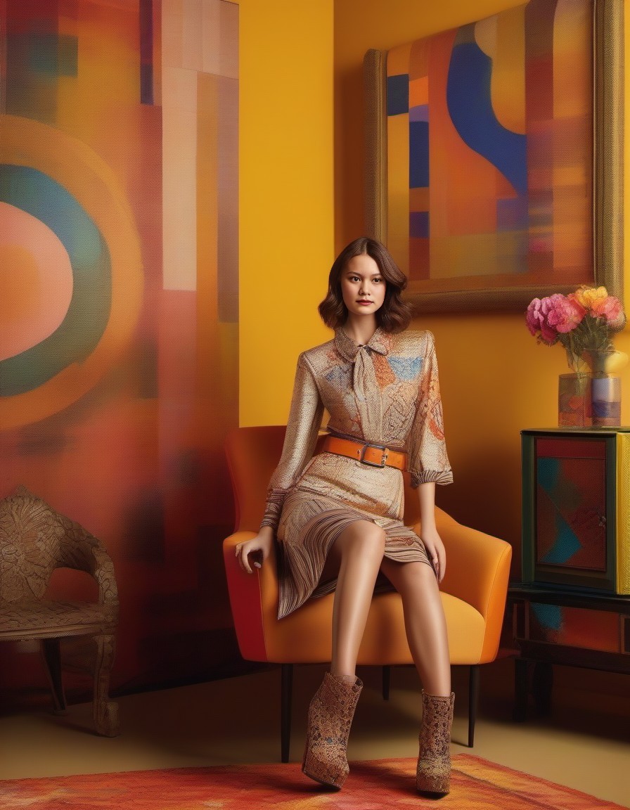 AI generated: Stable Diffusion prompt: A captivating fashion photo featuring a chic and b... (Stable Diffusion - Fashion)