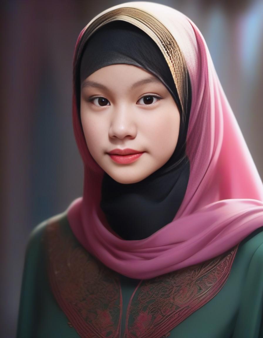 AI generated: Stable Diffusion prompt: Girl, 18oyo, hazel green eyes, pink lips, black ey... (Stable Diffusion - Portraits)
