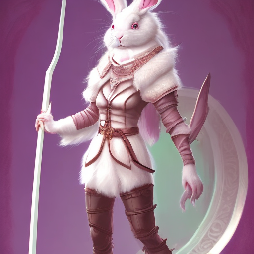 Openjourney prompt: female d&d harengon, female dnd rabbi...