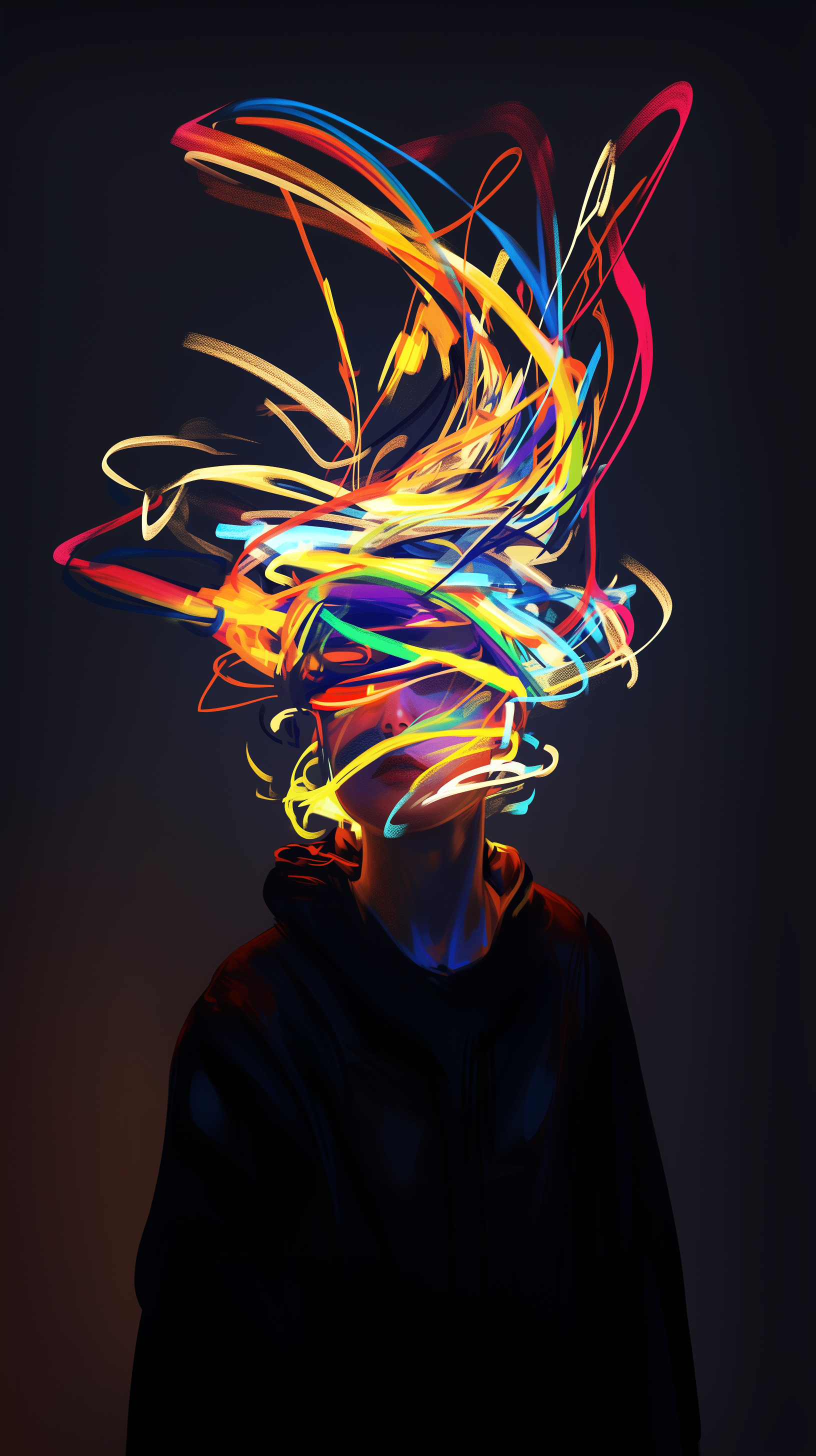 Midjourney prompt: digital art, close-up portrait of a female figure,... - Midjourney