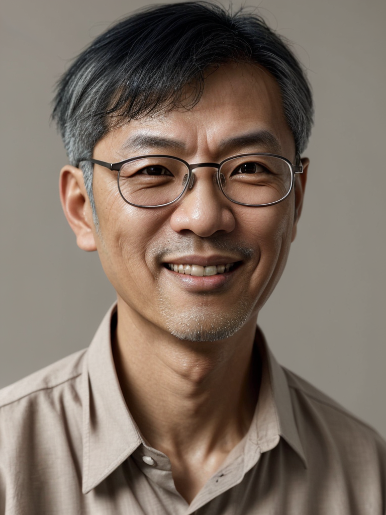 AI generated: ChatGPT Image prompt: medium close-up, middle-aged East Asian male, warm... (ChatGPT Image - Photography)