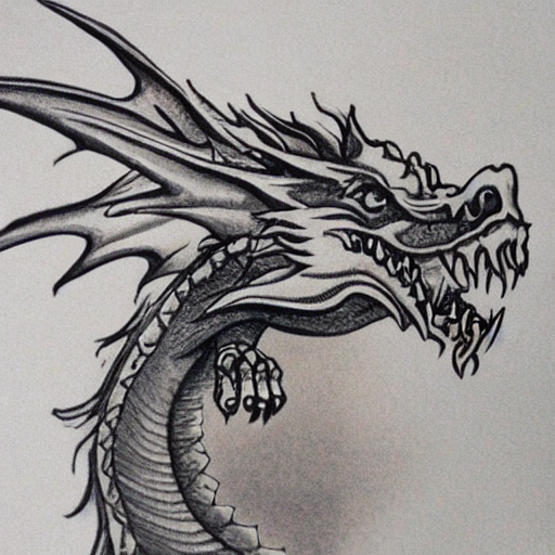 Stable Diffusion prompt: giant dragon flying in the sky,g...