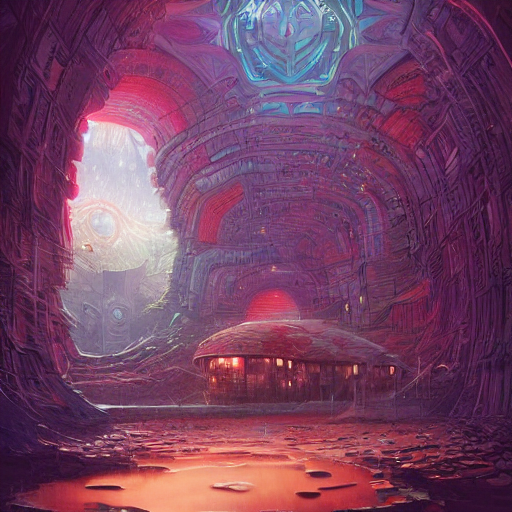 Stable Diffusion prompt: underground home of the future,