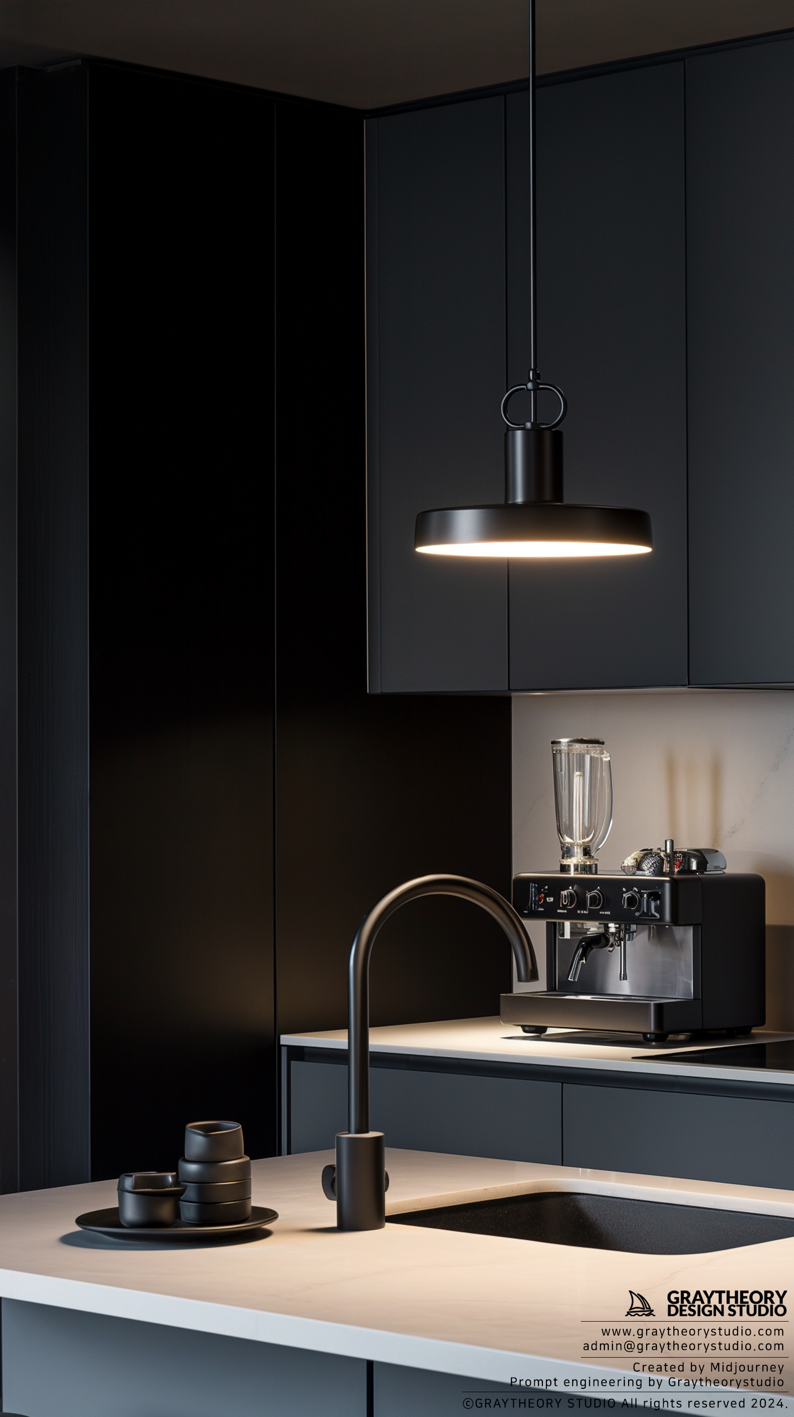 AI generated: Realism Kitchen interior scene (Midjourney - Interior Design)