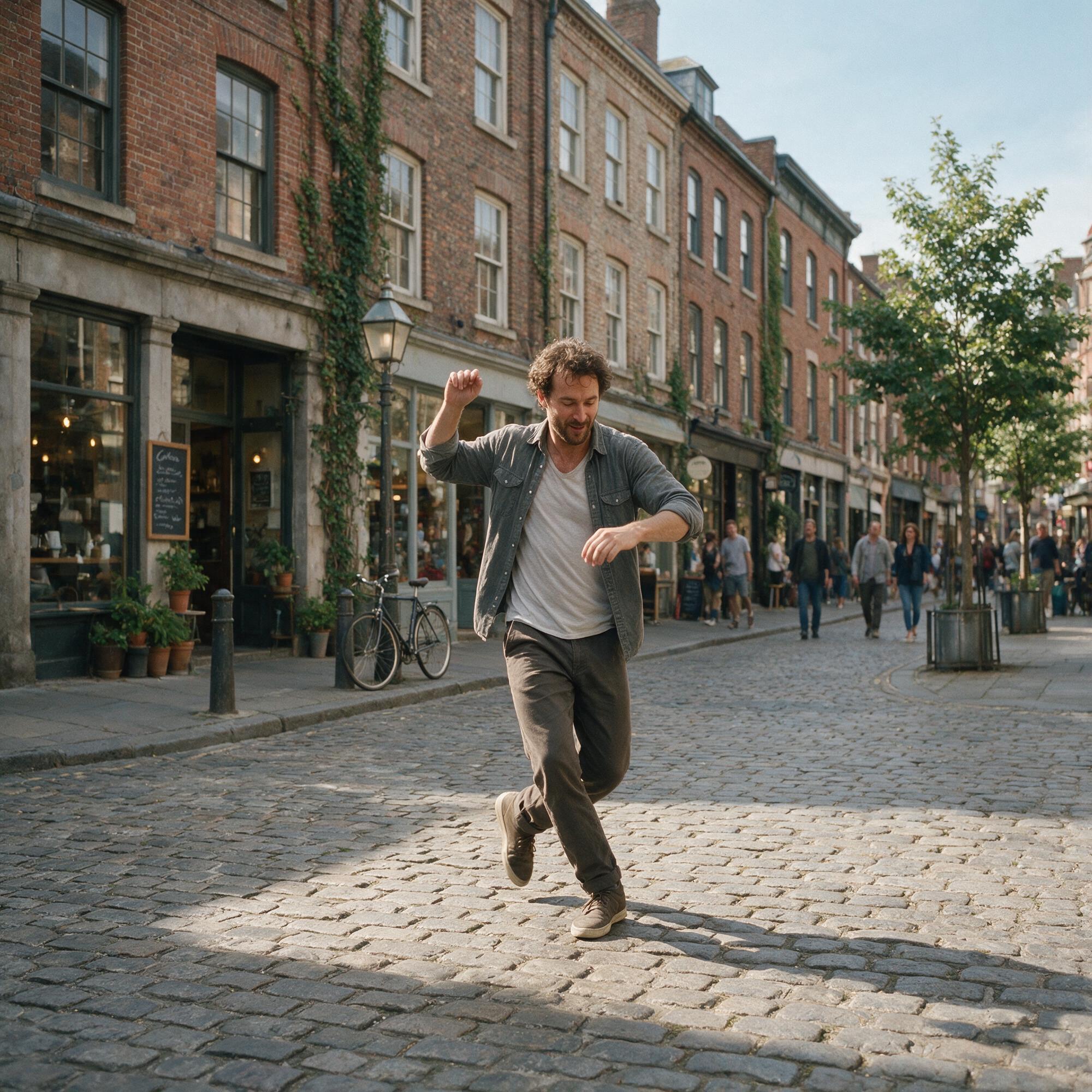 صورة مولدة بالذكاء الاصطناعي: Seedream 5 prompt: a man dancing (نموذج Seedream 5 - صور شخصية)