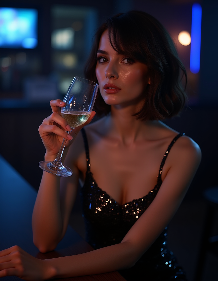 AI generated: FLUX prompt: photograph of a woman, short brunette hair, wearin... (FLUX - Photography)