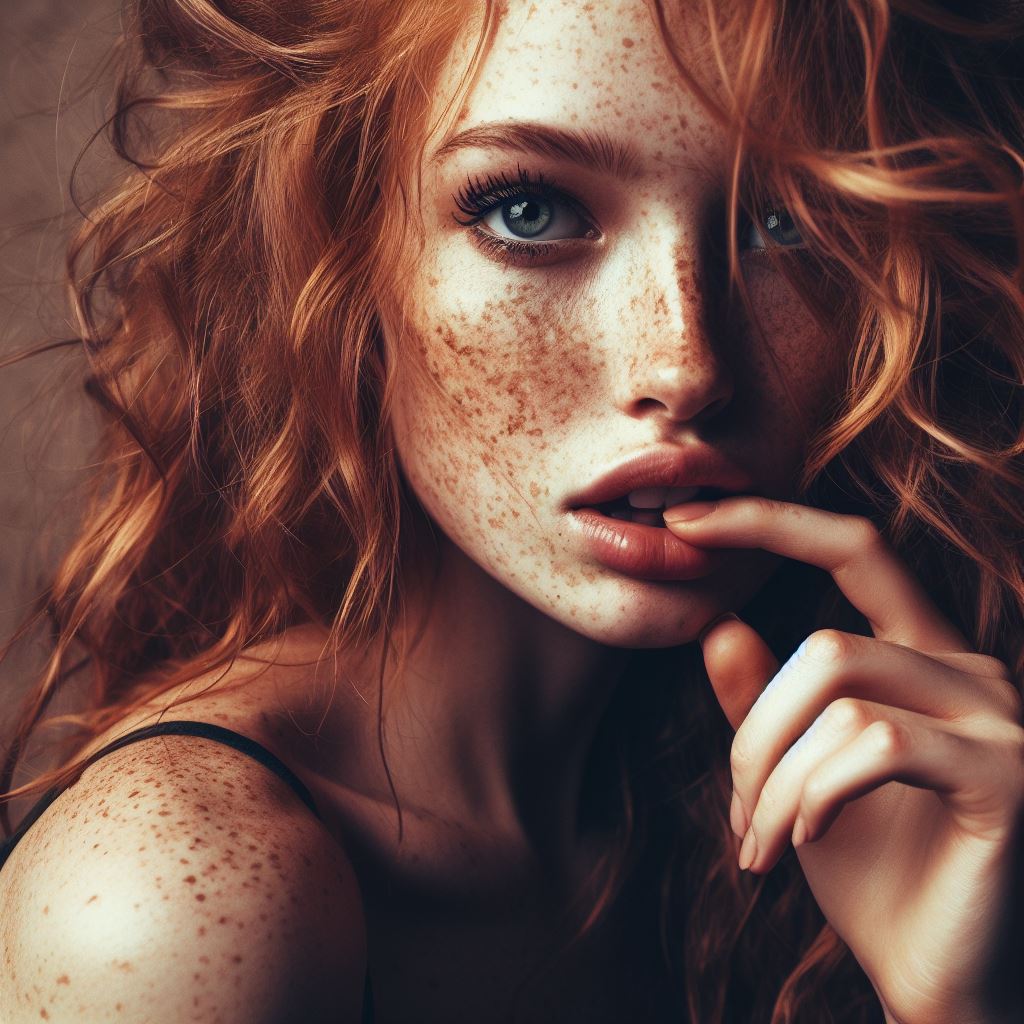 AI generated: DALL·E prompt: grunge style photograph of ginger female instagram... (DALL·E - Photography)