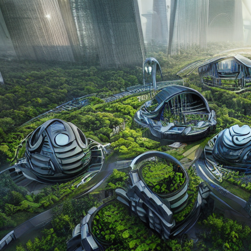 Stable Diffusion prompt: a futuristic eco city utopia, pl...