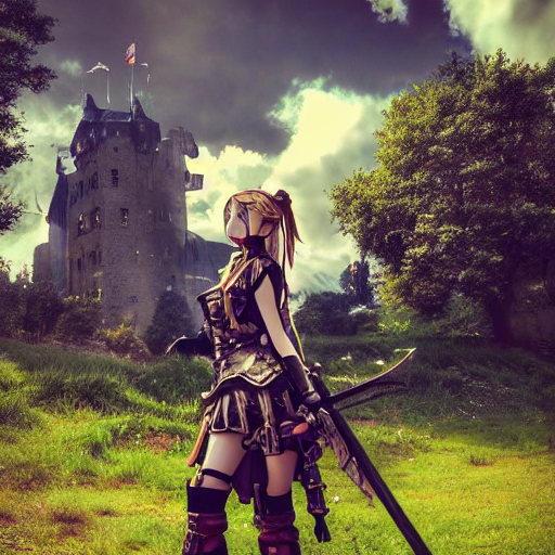 Stable Diffusion prompt: anime girl with steampunk armor ...