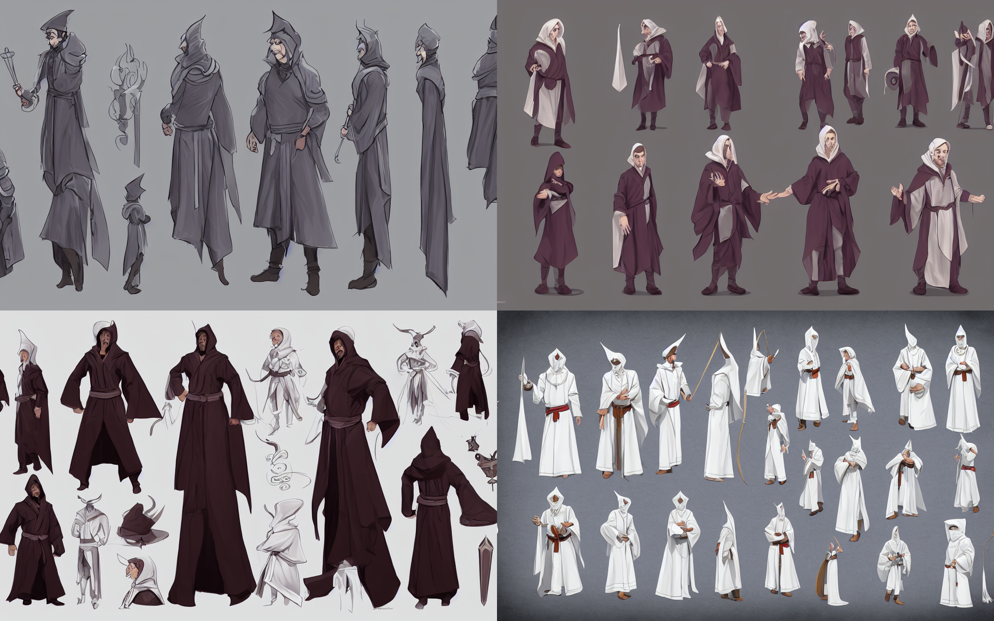 Stable Diffusion prompt: traditional character design she...