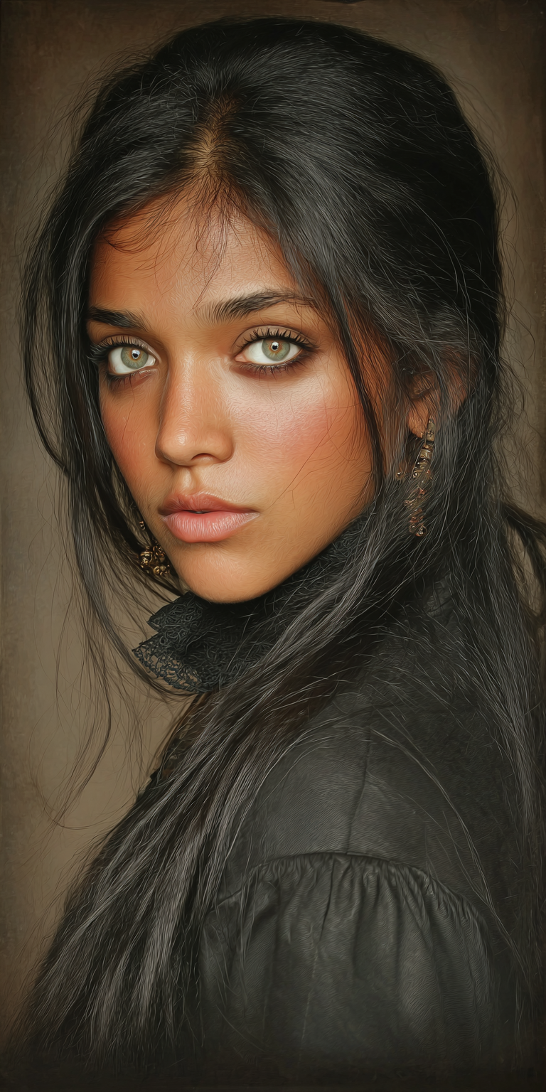 AI generated: Midjourney prompt: close up potrait of a breathtakingly beautiful all... (Midjourney - Portraits)