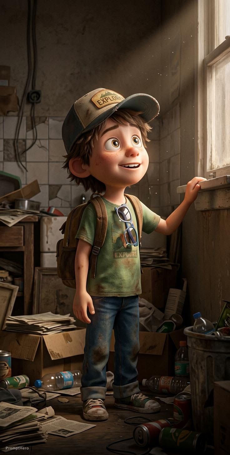 AI generated: Hero prompt: A Pixar-style animated portrait of a young, quirky... (Hero - Portraits)