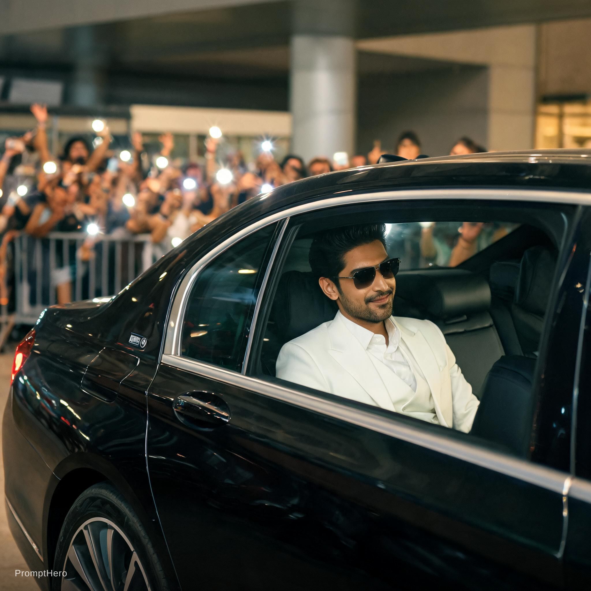 AI generated: Seedream 5 prompt: “A cinematic, ultra-realistic celebrity arrival se... (Seedream 5 - Photography)