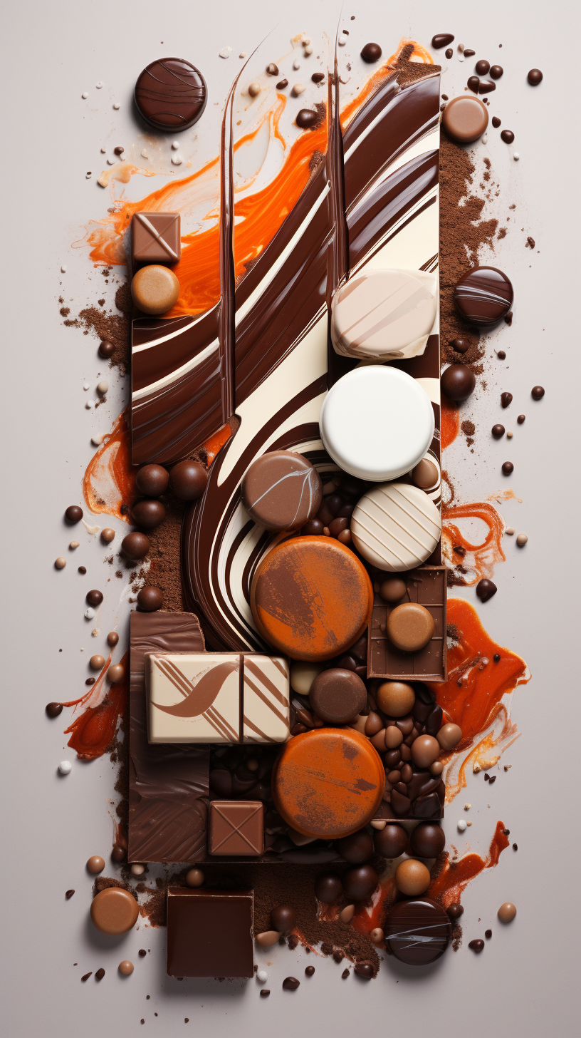 صورة مولدة بالذكاء الاصطناعي: Midjourney prompt: Automatism, Chocolate --ar 9:16 --v 5.2 (نموذج Midjourney - تصوير فوتوغرافي)