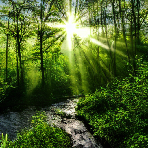 Stable Diffusion prompt: Photograph of expansive forest w...
