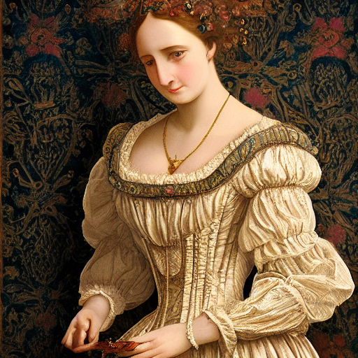 Stable Diffusion prompt: beautiful Victorian woman, Renai...