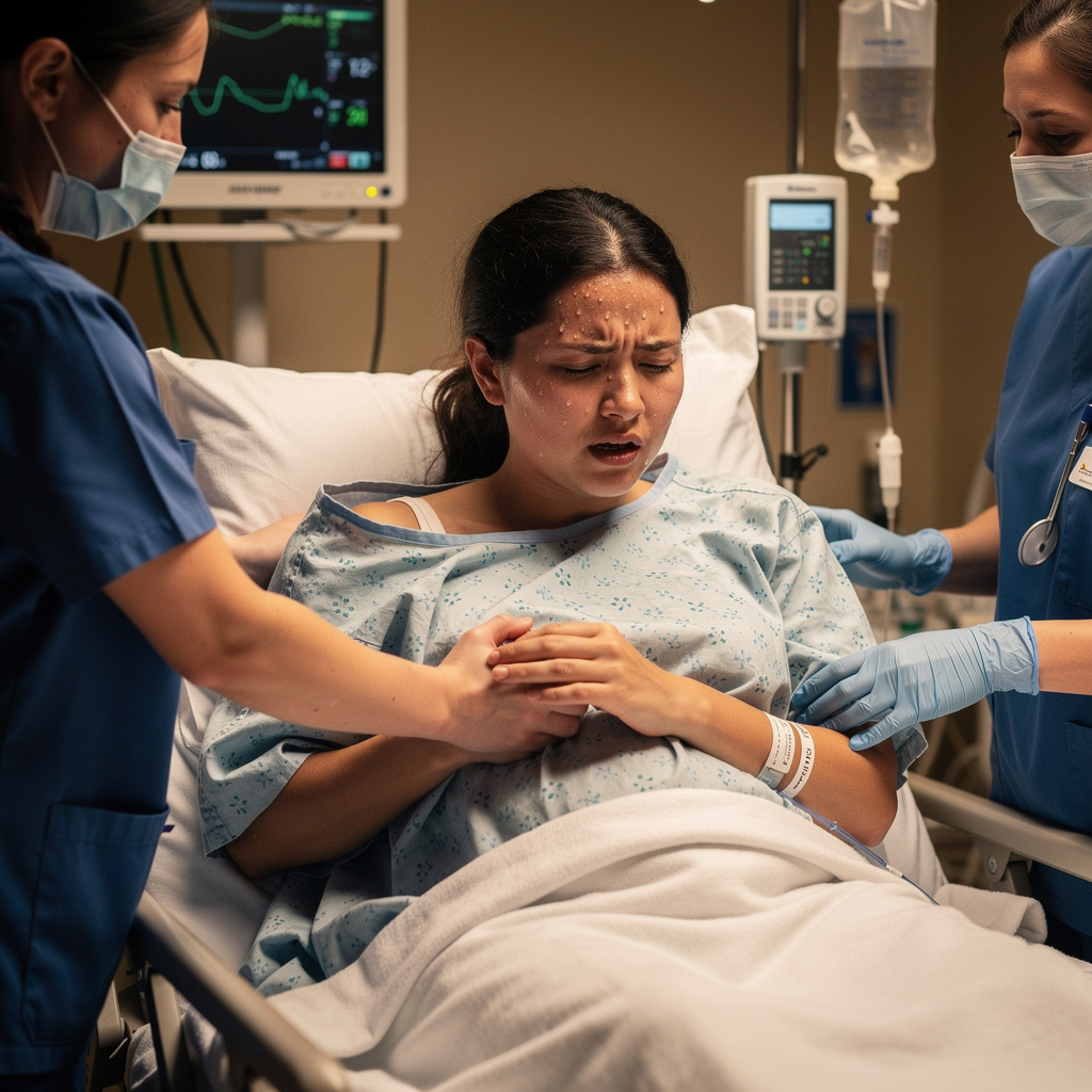 صورة مولدة بالذكاء الاصطناعي: Hero prompt: hottest woman giving birth (نموذج Hero - صور شخصية)