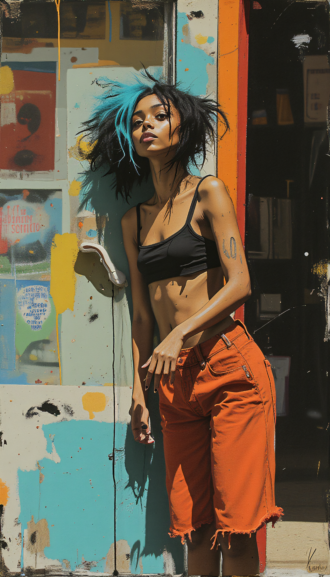 AI generated: FLUX prompt: Akan-Chokwe female playful dancer 24-year-old with... (FLUX - Fashion)