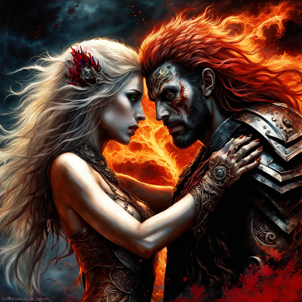 AI generated: "A Love Flame's Lament" (Stable Diffusion - Concept Art)