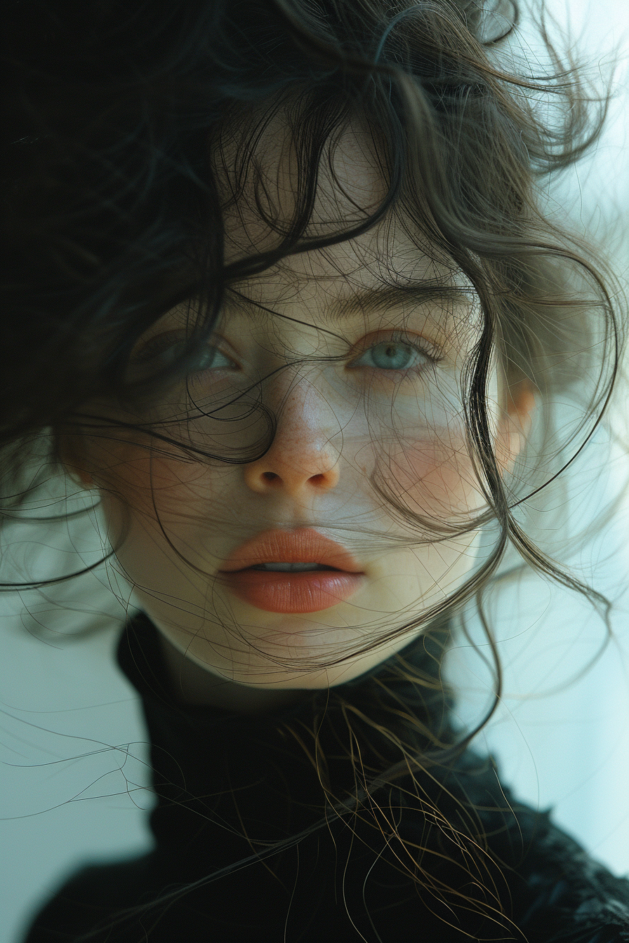 AI generated: Midjourney prompt: a blurry image of a woman, vogue cover, in the sty... (Midjourney - Photography)