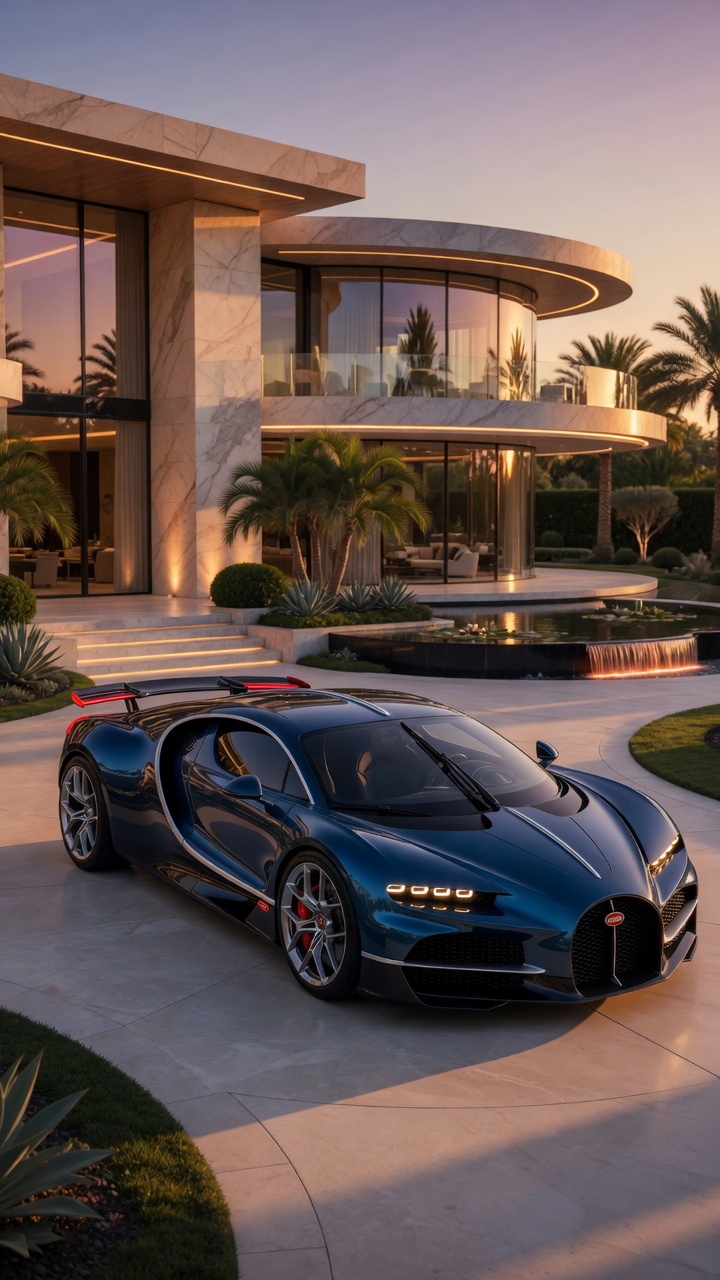 AI generated: Photorealistic 2026 Bugatti Tourbillon hypercar pa... (PromptHero - Landscapes)