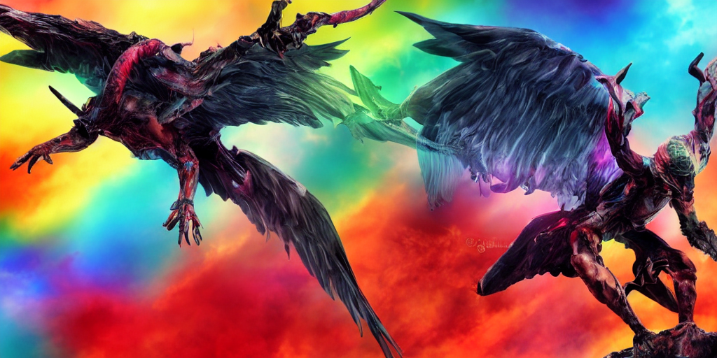Stable Diffusion prompt: Devil but in a angle with wings,...