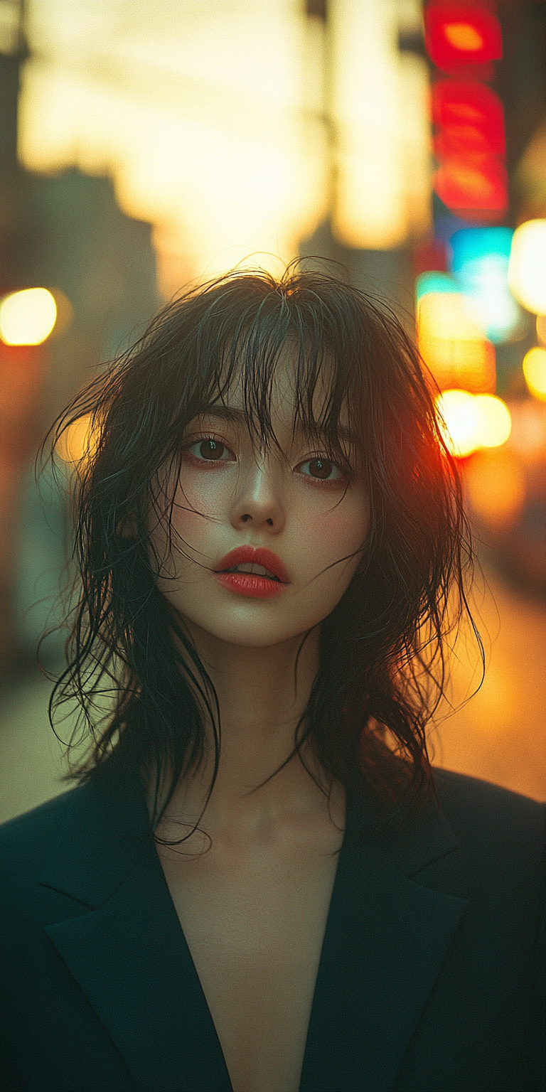 AI generated: Midjourney prompt: A photograph of an Asian woman against the backdro... (Midjourney - Photography)
