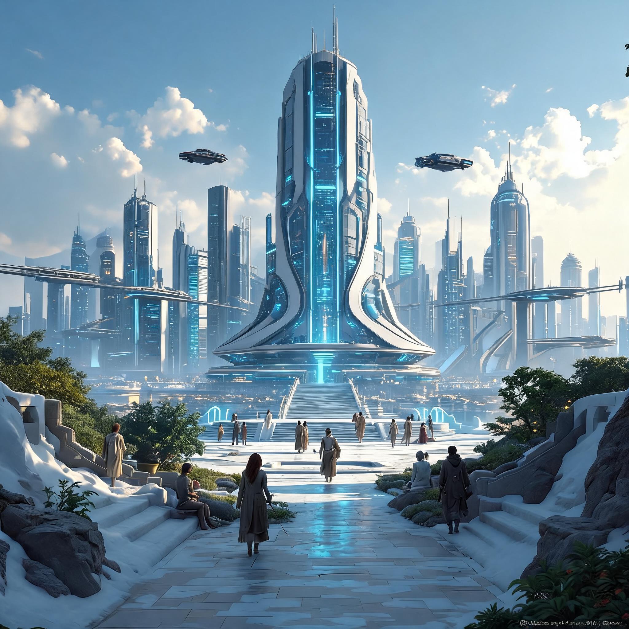 AI generated: Seedream 5 prompt: Create an image of a futuristic Central Mega City.... (Seedream 5 - Concept Art)