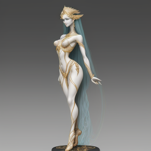 صورة مولدة بالذكاء الاصطناعي: DreamShaper prompt: Physical Profile: Seraphel Voxlura 1. Stature: H... (نموذج DreamShaper - صور شخصية)