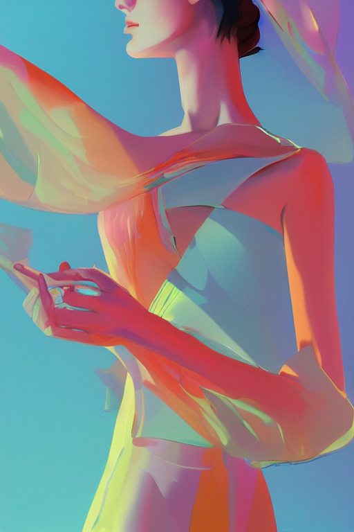 Stable Diffusion prompt: a woman in a dynamic pose wearin...