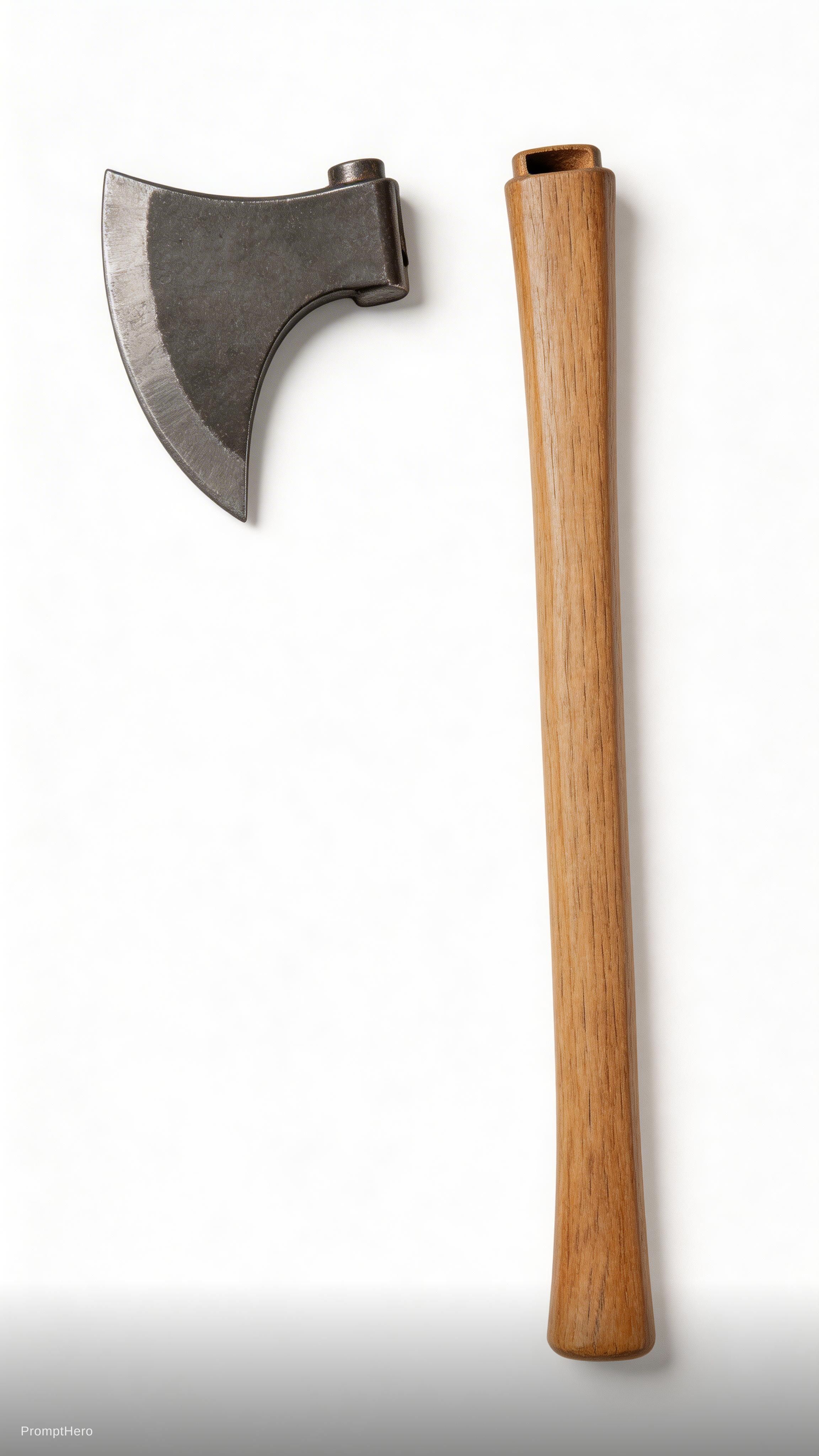 AI generated: Seedream 5 prompt: Executioner Axe two pieces separate cutout white (Seedream 5 - Concept Art)