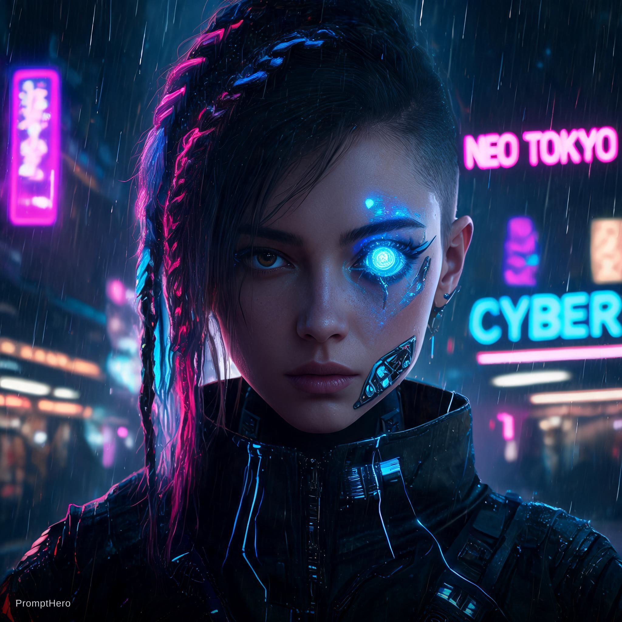 AI generated: Seedream 5 prompt: Cyber Punk Portraiture (Seedream 5 - Concept Art)